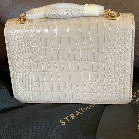 Strathberry East/West Croc-Embossed Leather Shoulder Bag - Picture 5 of 11